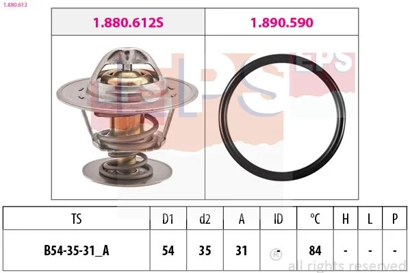 Thermostat, coolant EPS 1.880.612