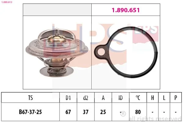 Thermostat, coolant EPS 1.880.613