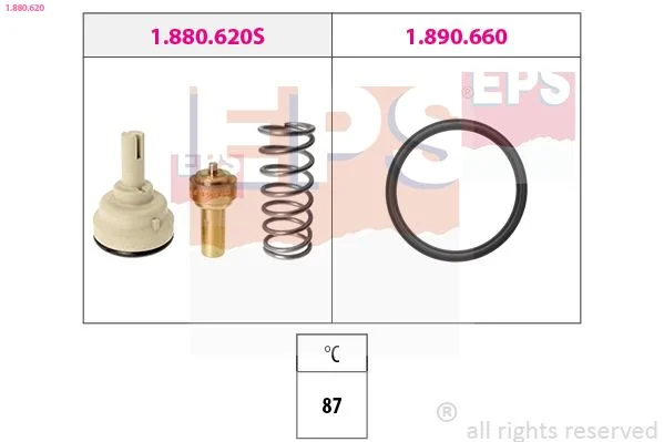 Thermostat, coolant EPS 1.880.620