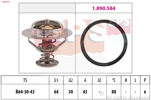 Thermostat, coolant EPS 1.880.651