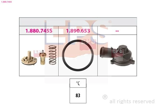 Thermostat, coolant EPS 1.880.745K