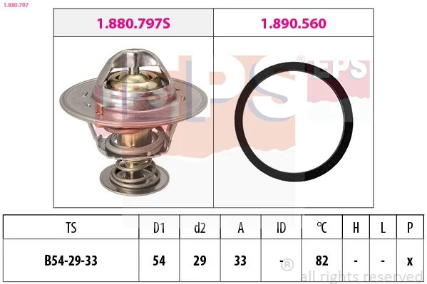 Thermostat, coolant EPS 1.880.797