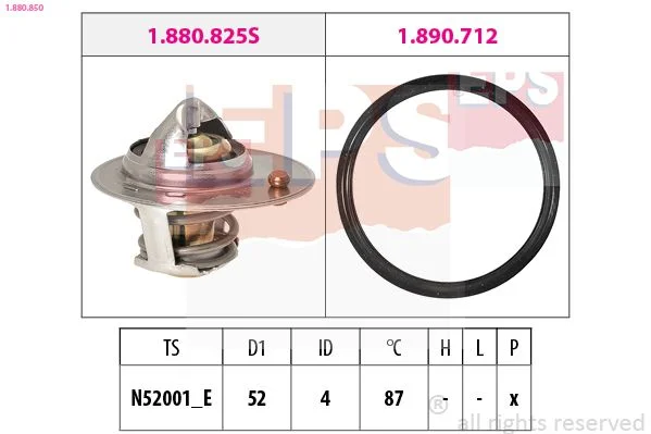 Thermostat, coolant EPS 1.880.850