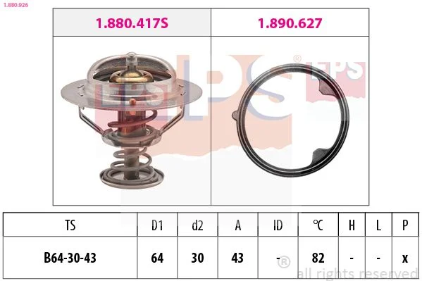 Thermostat, coolant EPS 1.880.926