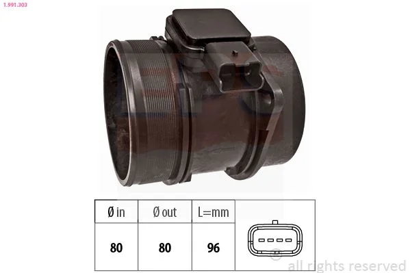 Mass Air Flow Sensor EPS 1.991.303