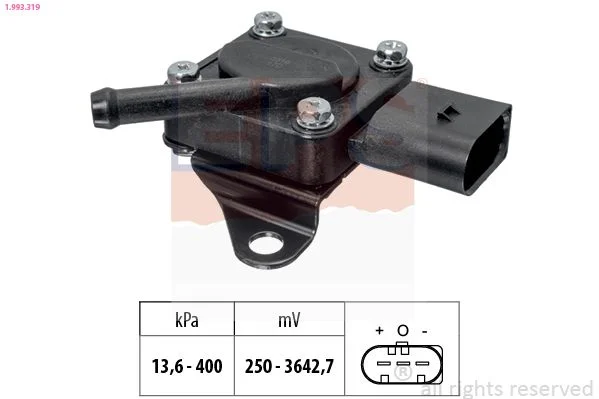 Senzor, izpušni tlak EPS 1.993.319