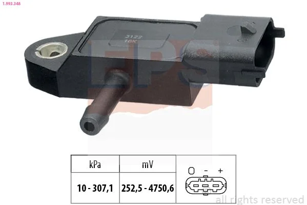 Senzor, izpušni tlak EPS 1.993.348