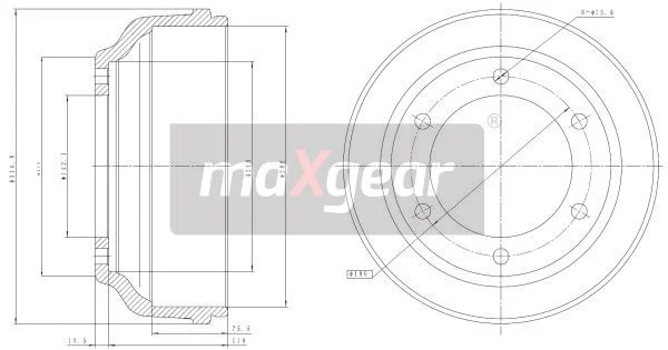 Zavorni boben MAXGEAR 19-2304