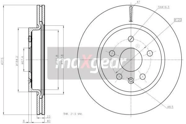 Brake Disc MAXGEAR 19-2368