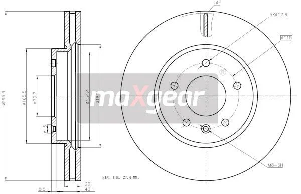 Brake Disc MAXGEAR 19-2369