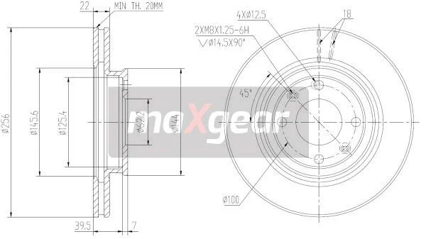 Zavorni disk MAXGEAR 19-2376MAX