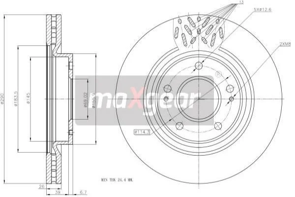 Zavorni disk MAXGEAR 19-2393