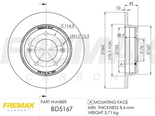 Brake Disc FREMAX BD-5167