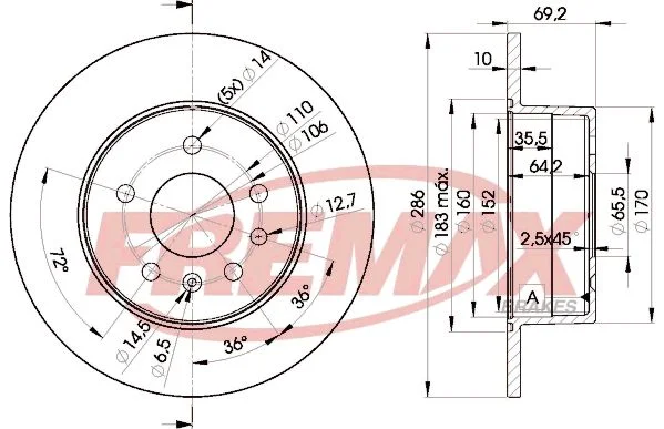 Brake Disc FREMAX BD-9210