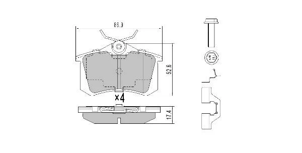 Brake Pad Set, disc brake FREMAX FBP-0575-01