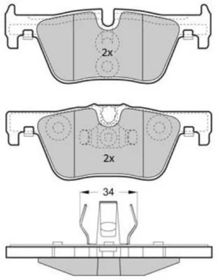 Stabdžių trinkelių rinkinys, diskinis stabdys FREMAX FBP-1874