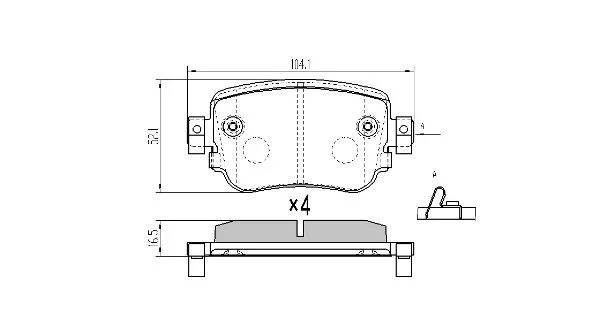 Brake Pad Set, disc brake FREMAX FBP-1975