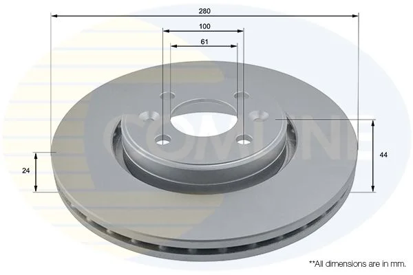 Brake Disc COMLINE ADC1517V