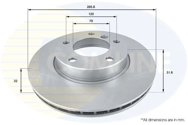 Brake Disc COMLINE ADC1702V