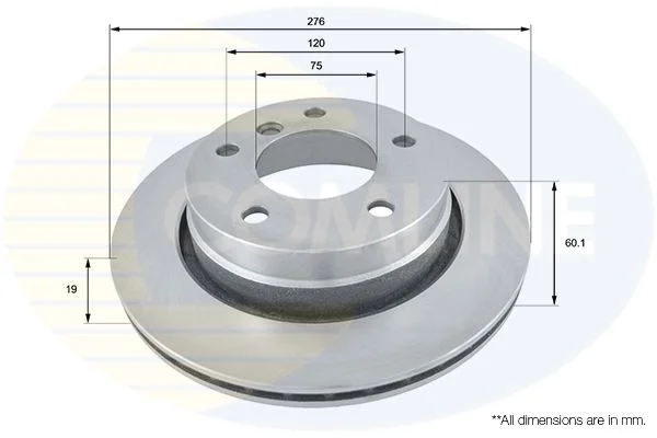 Brake Disc COMLINE ADC1704V