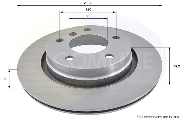 Brake Disc COMLINE ADC1723V