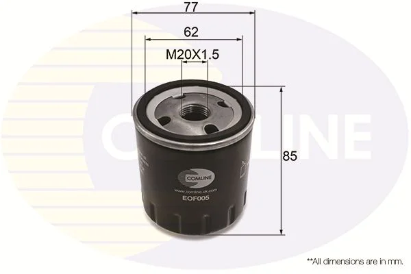 Oil Filter COMLINE EOF005