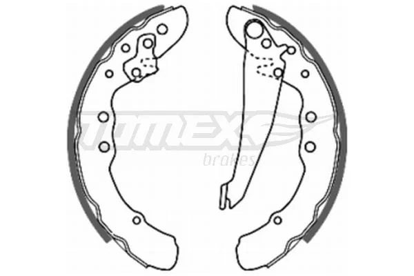 Brake Shoe Set TOMEX Brakes TX 20-70