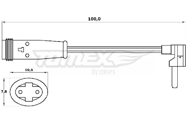 Warning Contact, brake pad wear TOMEX Brakes TX 30-27