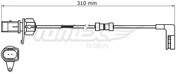 Warning Contact, brake pad wear TOMEX Brakes TX 31-39