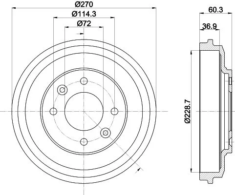Zavorni boben HELLA PAGID 8DT 355 303-071