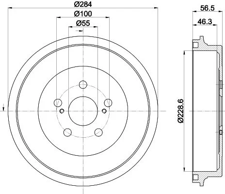Zavorni boben HELLA PAGID 8DT 355 303-091