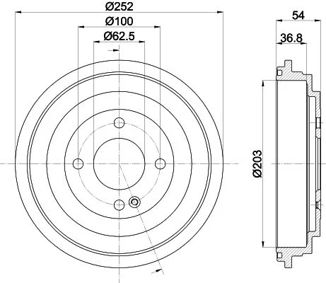 Zavorni boben HELLA PAGID 8DT 355 303-301