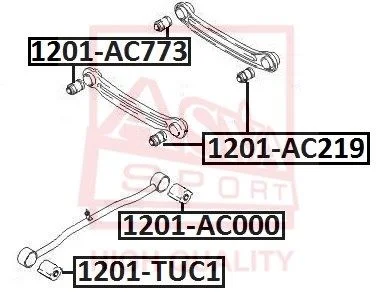 Valdymo svirties/išilginių svirčių įvorė ASVA 1201-AC219
