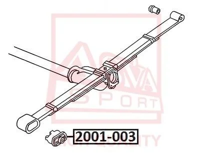 Valdymo svirties/išilginių svirčių įvorė ASVA 2001-003