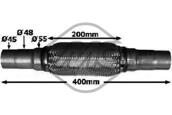Flexible Pipe, exhaust system Metalcaucho 02047
