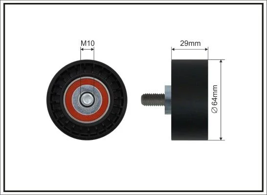 Deflection Pulley/Guide Pulley, timing belt CAFFARO 13-08