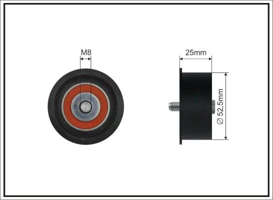 Deflection Pulley/Guide Pulley, timing belt CAFFARO 155-22