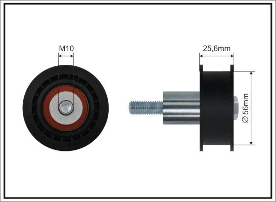 Deflection Pulley/Guide Pulley, timing belt CAFFARO 27-48