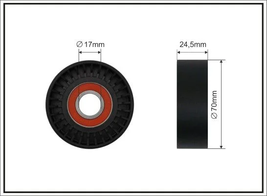 Tensioner Pulley, V-ribbed belt CAFFARO 328-00