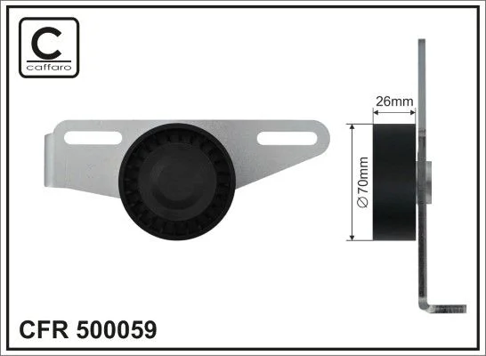 Belt Tensioner, V-ribbed belt CAFFARO 500059