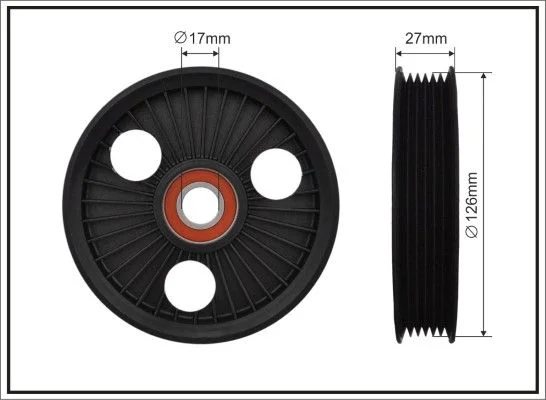 Tensioner Pulley, V-ribbed belt CAFFARO 500361