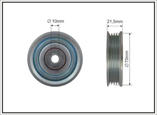 Deflection/Guide Pulley, V-ribbed belt CAFFARO 500433