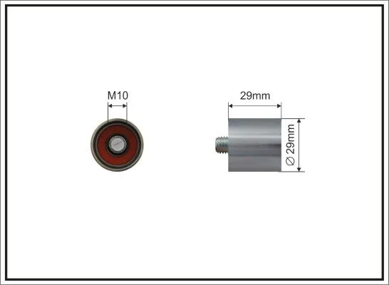 Deflection Pulley/Guide Pulley, timing belt CAFFARO 65-00