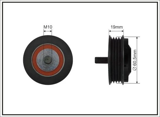 Tensioner Pulley, V-ribbed belt CAFFARO 83-25