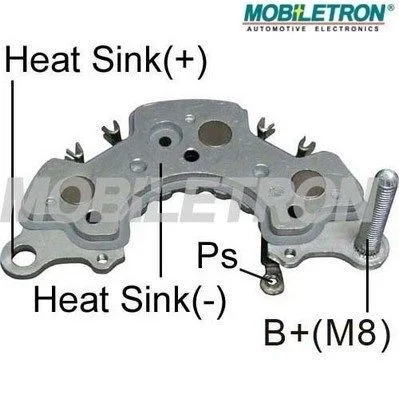 Rectifier, alternator MOBILETRON RH-85