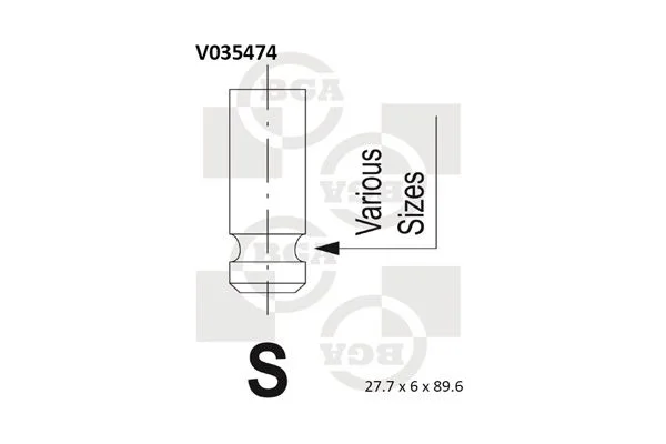 Sesalni ventil BGA V035474