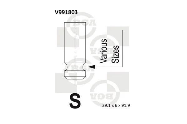 Sesalni ventil BGA V991803