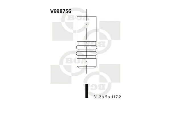 Intake Valve BGA V998756