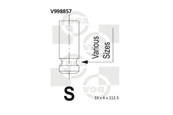 Intake Valve BGA V998857