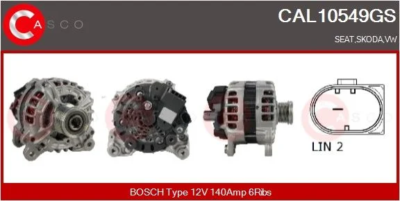 Alternator CASCO - ALTERNATORY I ROZRUSZNIKI CAL10549GS